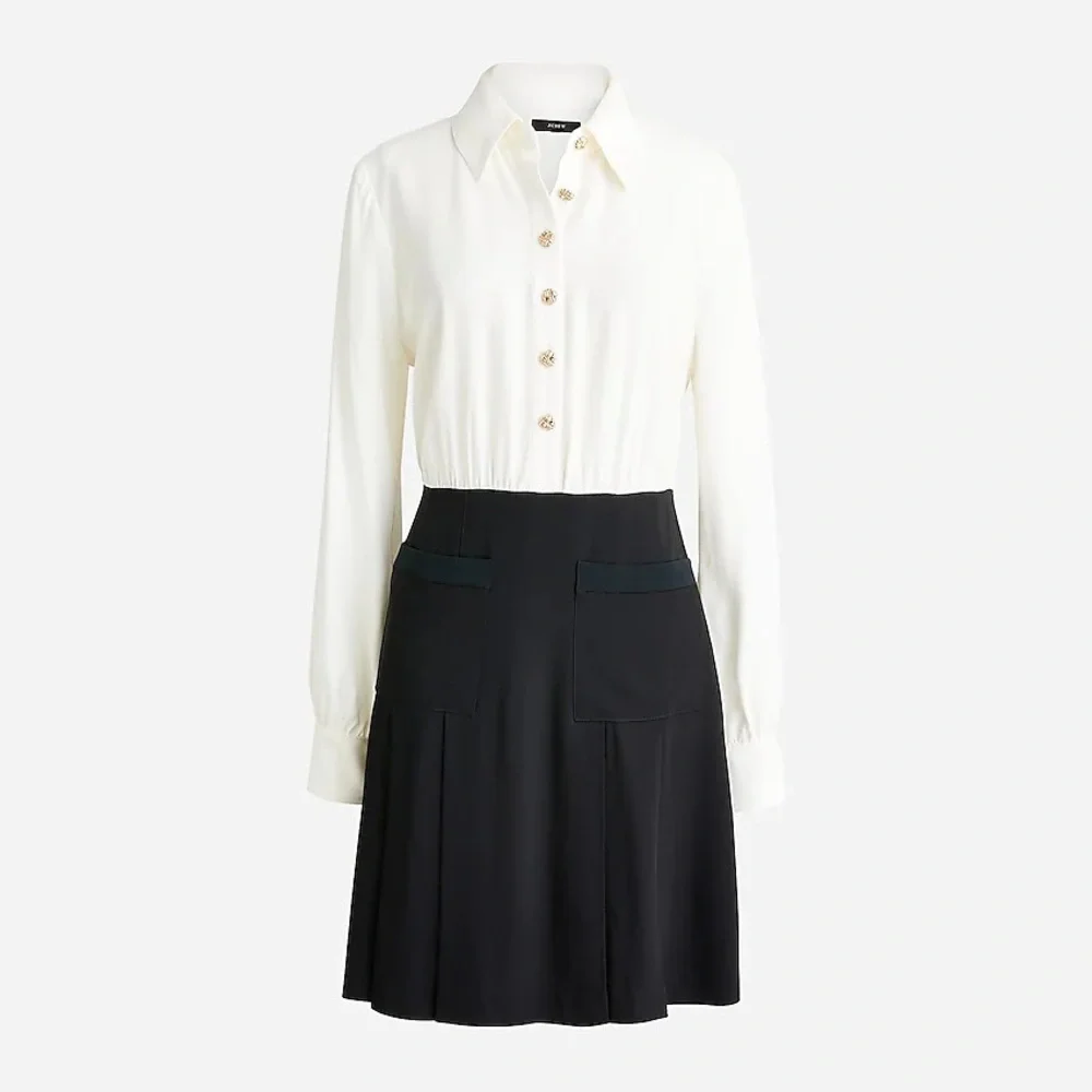 J.Crew Button-front crepe shirtdress dress BM974